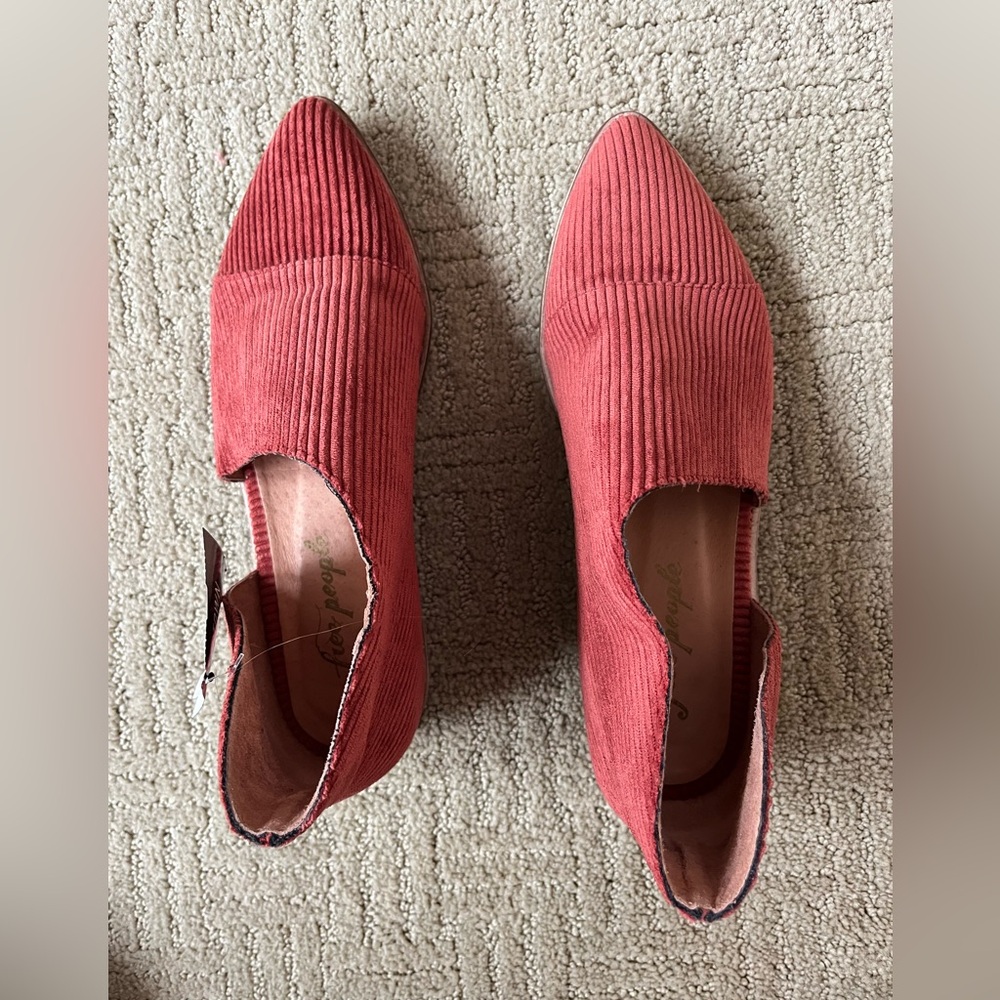 Free People Rust Red Royale Corduroy Shoes
